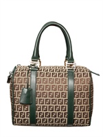 FENDI - ZUCCHINO JACQUARD  BOSTON TOP HANDLE