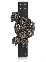LANVIN - VELVET SWAROVSKI FLOWER BRACELET