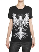 ALEXANDER MCQUEEN - ADLER DRUCK BAUMWOLL JERSEY T-SHIRT