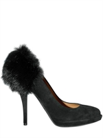 GIVENCHY - 120MM FUR SUEDE PUMPS
