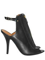 GIVENCHY - 100MM MATT CALFSKIN ZIPPED SANDALS