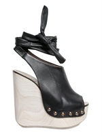 CHLOE' - 140MM LEATHER ANKLE STRAP OPEN TOE