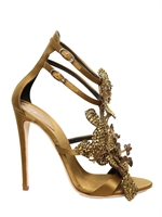 GIUSEPPE ZANOTTI - 115MM SILK AND SWAROVSKI SANDALS