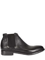 ALBERTO FASCIANI - BUFFALO LEATHER CHELSEA LOW BOOTS - BLACK