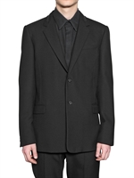 GIVENCHY - ZIPPED COLLAR WOOL GABARDINE JACKET