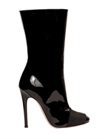 GIAMBATTISTA VALLI - 110MM PATENT AND GROSGRAIN BOOTS