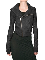 RICK OWENS - GEWASCHENE BOMBER LEDER JACKE