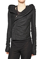 RICK OWENS - WEICHE KAPUZEN BLASIGE LEDER JACKE