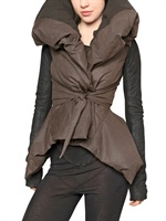 RICK OWENS - WAXED COTTON DOWN JACKET