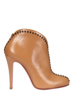 CHRISTIAN LOUBOUTIN - 100MM CATCH ME RIVET LEATHER LOW BOOTS