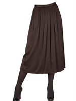 MAURIZIO PECORARO - PLEATED SILK SATIN SKIRT