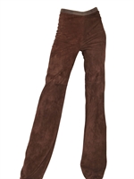 MAURIZIO PECORARO - LAMBSKIN SUEDE STRETCH TROUSERS