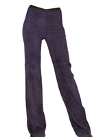 MAURIZIO PECORARO - LAMBSKIN SUEDE STRETCH TROUSERS