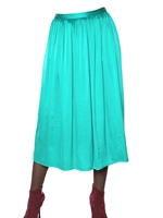 MAURIZIO PECORARO - PLEATED SILK SATIN SKIRT