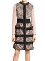 VALENTINO - CAPPOTTO DI LANA DOPPIA CON PIZZO