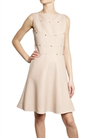 VALENTINO - NIETEN WOLL SEIDEN GABARDINE KLEID
