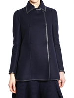 VALENTINO - CAPPOTTO CON BORDI IN NAPPA
