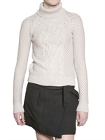 ATHÈ BY VANESSA BRUNO - WOOL CABLE KNIT SWEATER