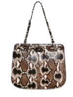 VALENTINO - ROCK STUD PYTHON SHOULDER BAG