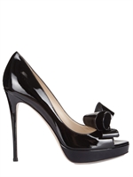 VALENTINO - DECOLLETE DI VERNICE CON FIOCCO 120MM