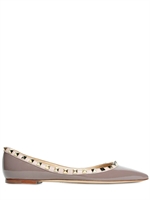 VALENTINO - PATENT ROCK STUDS BALLERINA FLATS