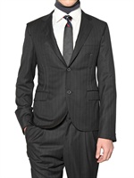 LANVIN - PINSTRIPED SUITING WOOL JACKET