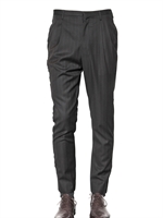 LANVIN - PINSTRIPED WOOL SUIT STYLE TROUSERS