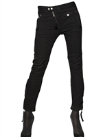DSQUARED - UNWASHED DENIM BIKER JEANS