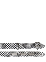 SALVATORE FERRAGAMO - PRINCE OF WALES CHECK PYTHON BELT