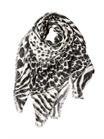 SALVATORE FERRAGAMO - CASHMERE & SILK PRINTED GAUZE SCARF