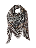 SALVATORE FERRAGAMO - CASHMERE & SILK PRINTED GAUZE SCARF