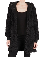 GALLIANO - HOODED FAUX FUR COAT