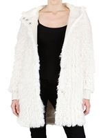 GALLIANO - HOODED FAUX FUR COAT