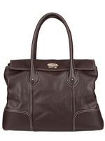 LANCEL - MYSTERE MAXI TEXTURED LEATHER TOP HANDLE