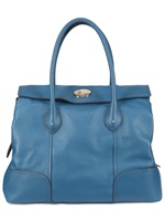 LANCEL - MYSTERE MAXI TEXTURED LEATHER TOP HANDLE