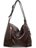 JIMMY CHOO - GRAINY DEER SHOULDER BAG
