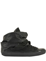 CINZIA ARAIA - SUEDE AND CALFSKIN HIGH TOP SNEAKERS