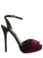 RALPH LAUREN - 120MM JENAE VELVET SANDALS