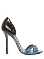 EDMUNDO CASTILLO - 110MM SNAKESKIN & LEATHER D'ORSAY SANDAL