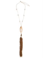 ANNA E ALEX - CAMMEO NECKLACE - TOBACCO