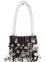 PACO RABANNE - LE 69 ICONIC PITCH BLACK SHOULDER BAG - BLACK