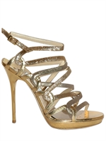 JIMMY CHOO - 110MM MIRRORED GLITTER SANDALS