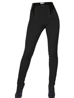 GIVENCHY - VINYL & MILANO STITCH VISCOSE LEGGINGS