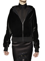GIVENCHY - KANGAROO FUR STRETCH VELVET SWEATER