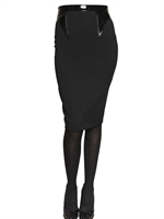 GIVENCHY - VINYL INSERT MILANO STITCH SKIRT