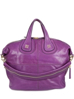 GIVENCHY - NIGHTINGALE SHINY MEDIUM SHOULDER BAG - PURPLE