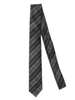 DOLCE & GABBANA - 6CM SILK BLEND FLANNEL TIE - BLACK/GREY