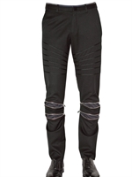 PAUL SMITH - ZIPPED WOOL GABARDINE TROUSERS