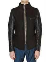 PAUL SMITH - WOOL FELT AND CALFSKIN JACKET