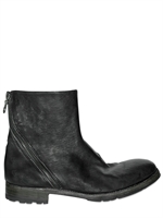 PAUL SMITH - GLENN STIVALI DI PELLE CON CERNIERA ASIMMETRICA